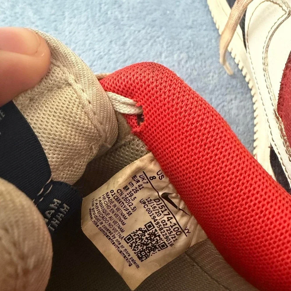 Nike Air Force 1 '07 LX 'USA Denim' Red White Blue Shoes Men's Size 8.5